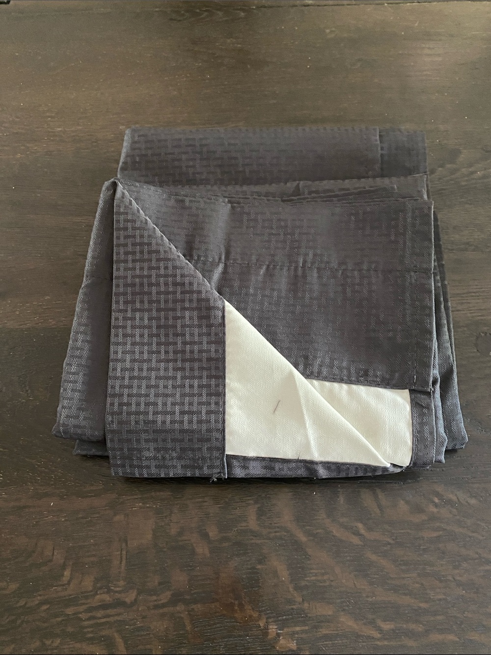Charcoal Gray Textured Blackout Curtains